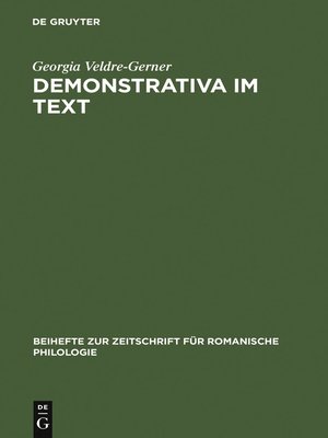 cover image of Demonstrativa im Text